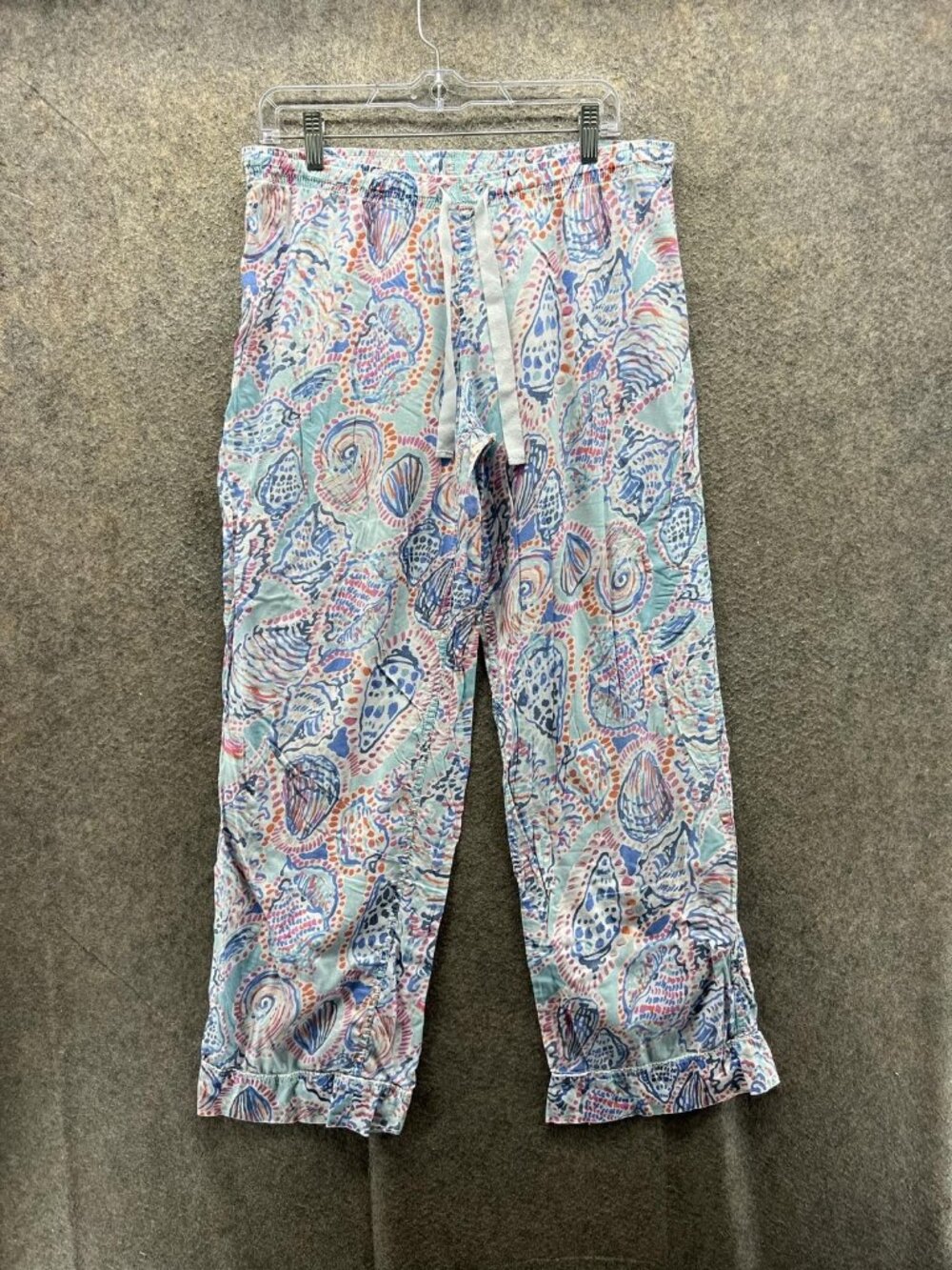 Lilly Pulitzer Pants Womens L Multicolor Paisley Twill Capri Crop Lightweight